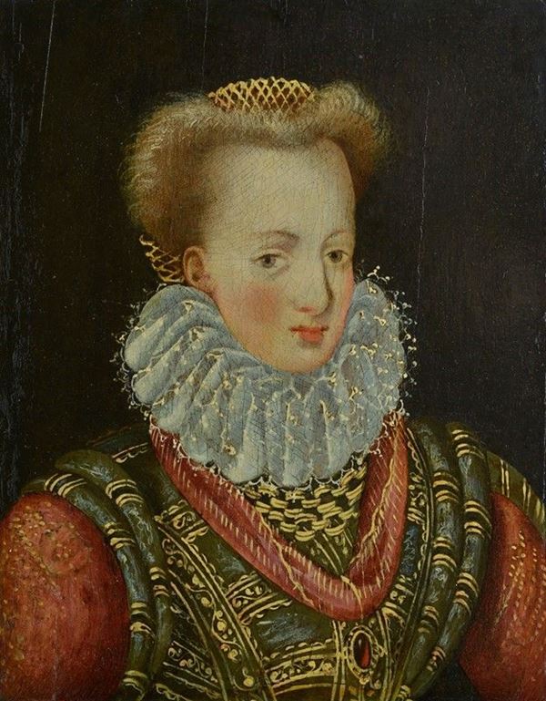 Ambito di Jean Clouet - Ritratto di signora