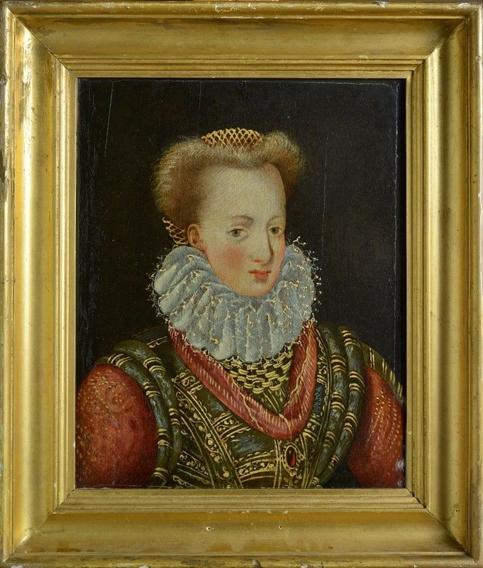 Ambito di Jean Clouet - Ritratto di Signora