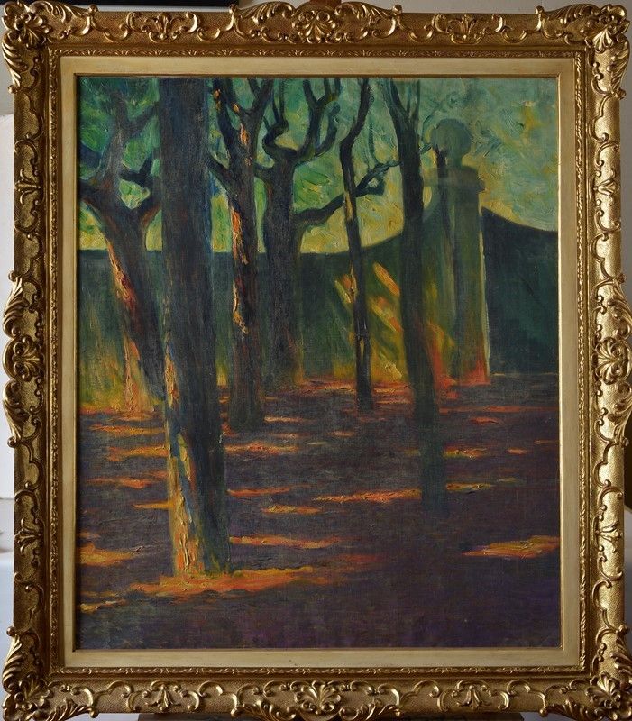Ludolf Verworner - Alberi al Tramonto