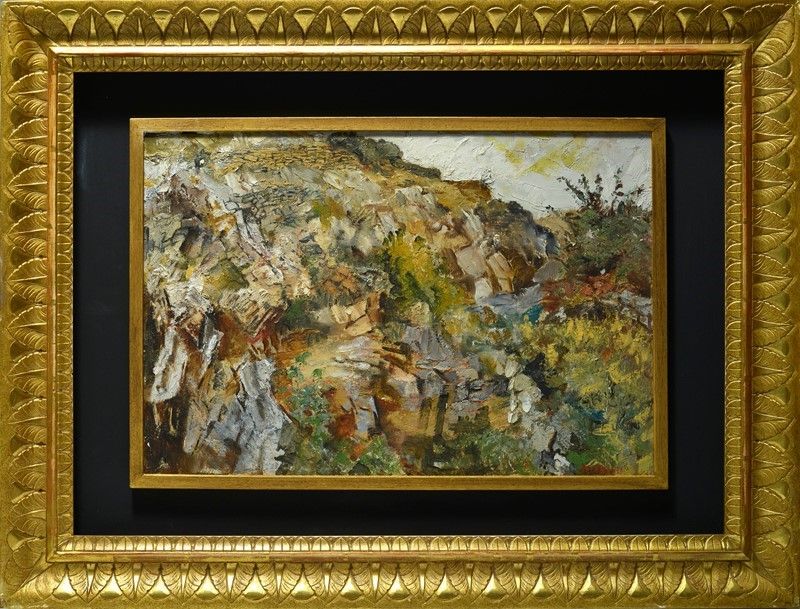 Fausto Pirandello - Paesaggio di Rocce