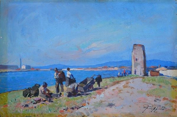 Cafiero Filippelli - Marina con figure