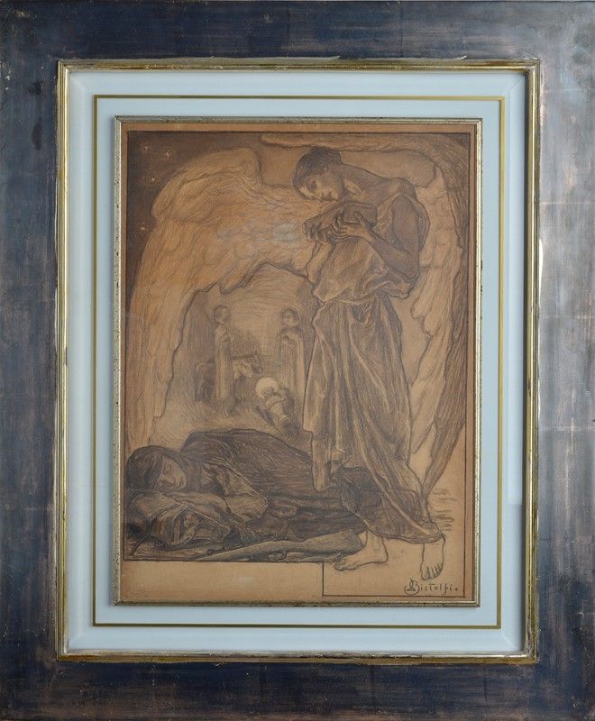 Leonardo Bistolfi - L' Angelo Custode del Milite con Natività