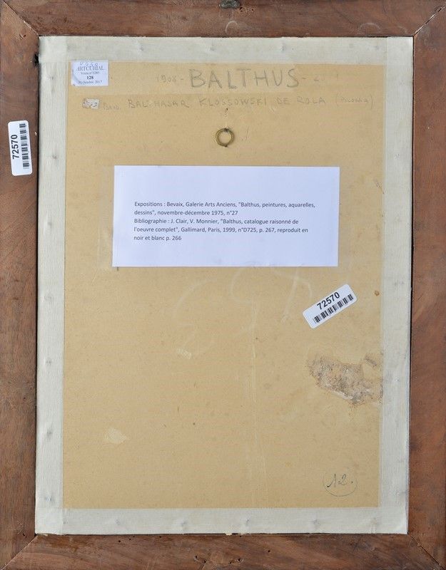 Balthus (count Balthasar Klossowski De Rola) - Studio per "lena con le Braccia Incrociate"