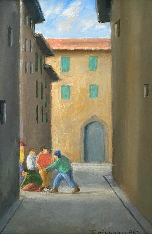 Nino Tirinnanzi - Strada con figure