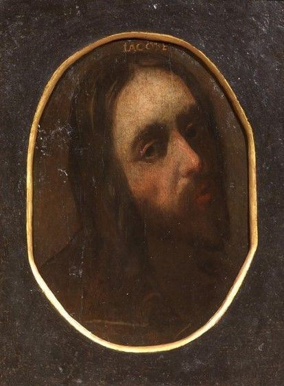 Pittore Caravaggesco Napoletano, XVII sec. - Volto di uomo con barba
