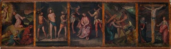 Scuola Italia Centrale, XVI sec. - Scene della Passione di Cristo (Predella)