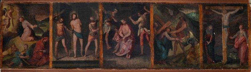 Scuola Italia Centrale, XVI Sec. - Scene della Passione di Cristo (predella)