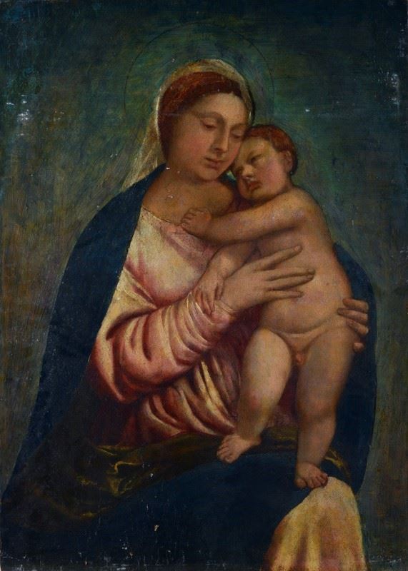 Scuola Lombardo - Veneta, seconda met&#224; XVI sec. - Madonna col Bambino