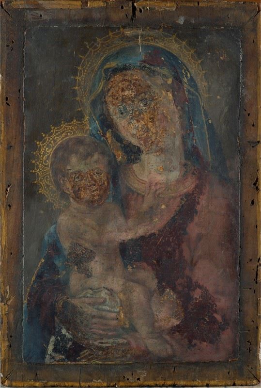 Scuola Europea, XVI sec. - Madonna col Bambino 