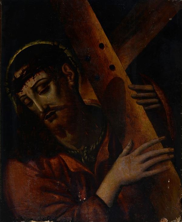Scuola Spagnola, XVI sec. - Cristo portacroce