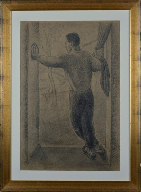 Ubaldo Oppi - Uomo sulla Porta