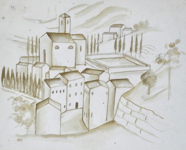 Ubaldo Oppi - Paesaggio