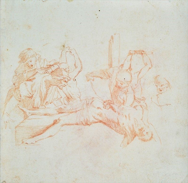 Attr. a Pietro Testa Detto il Lucchesino - Martirio di Sant'erasmo