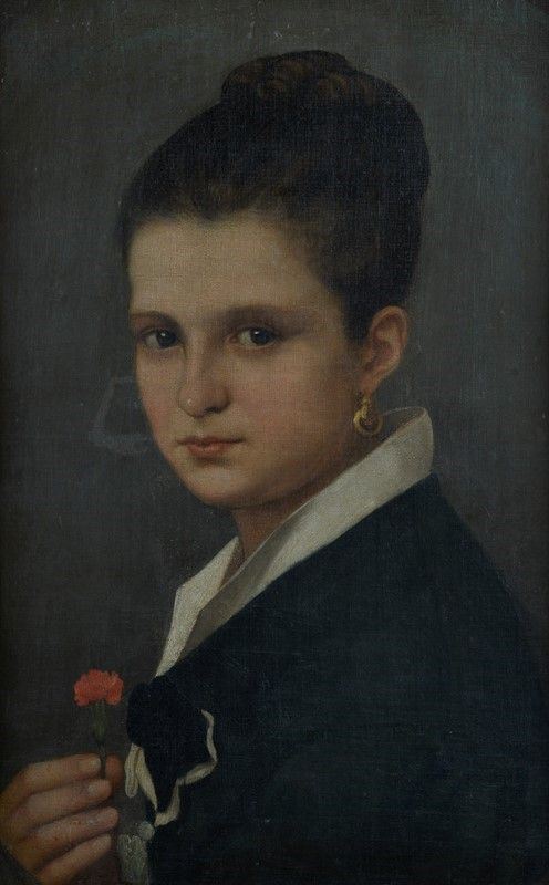 Anonimo, XIX Sec. - Ritratto Femminile