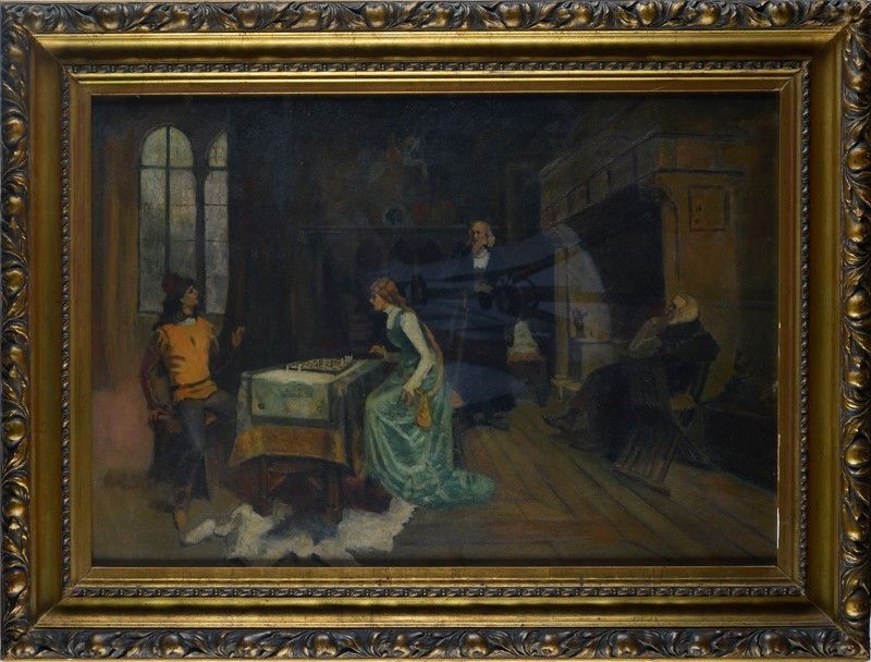 Nicolò Barabino - Interno con Figure