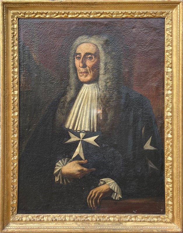 Attr. a Giuseppe Bonito - Ritratto di Cavaliere di Malta