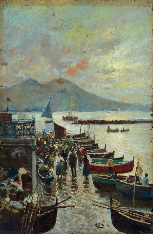 Attilio Pratella - Barche nel porto 