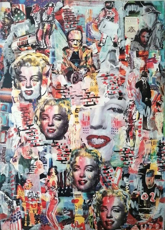 Filippo Auti : Senza titolo  (2002)  - Tecnica mista e collage su carta - Asta Edizioni e multipli di arte contemporanea - Galleria Pananti Casa d'Aste