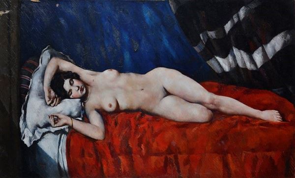Primo Conti - Nudo di ballerina dormiente