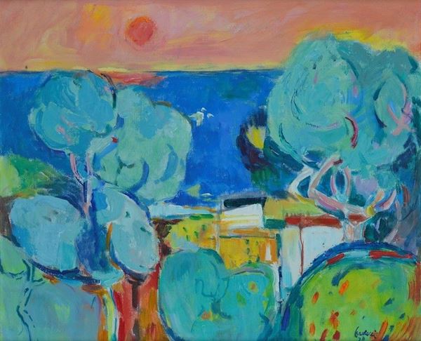 Enrico Paulucci - Ulivi sul mare