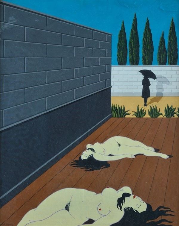 Alexis Keunen : Without title  (1971)  - Tempera and mixed media on paper - Auction Modern and Contemporary art - II - Galleria Pananti Casa d'Aste