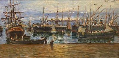 Tramonto nel Porto di Livorno