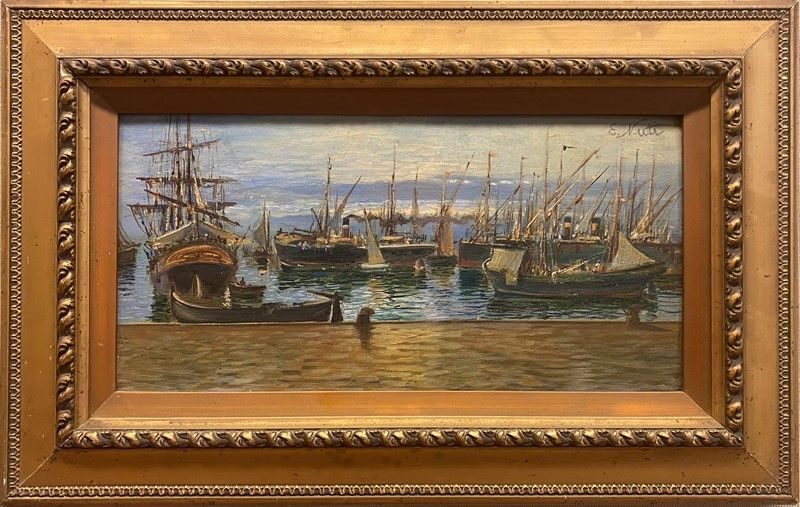 Enrico Nuti - Tramonto nel Porto di Livorno