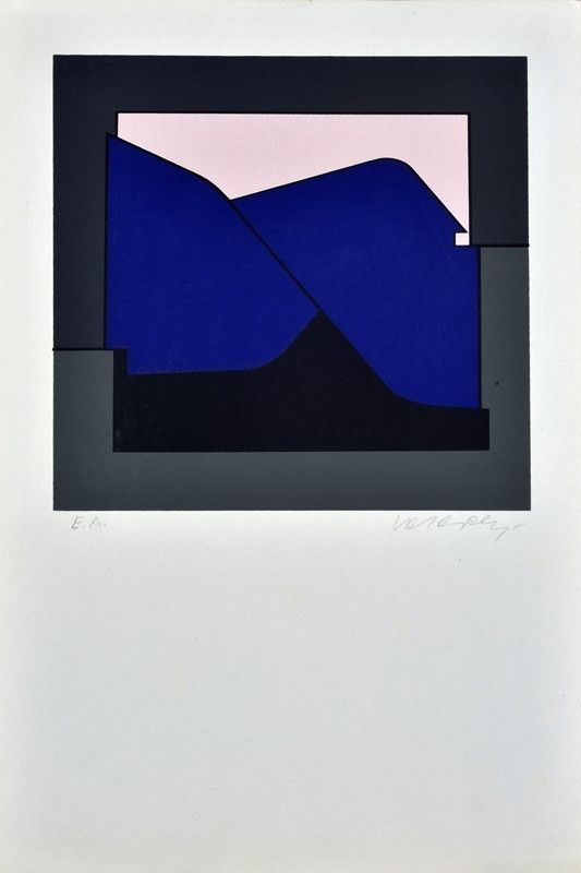 Victor Vasarely : Senza titolo  - Serigrafia su cartoncino - Asta ARTE MODERNA E CONTEMPORANEA - II - Galleria Pananti Casa d'Aste
