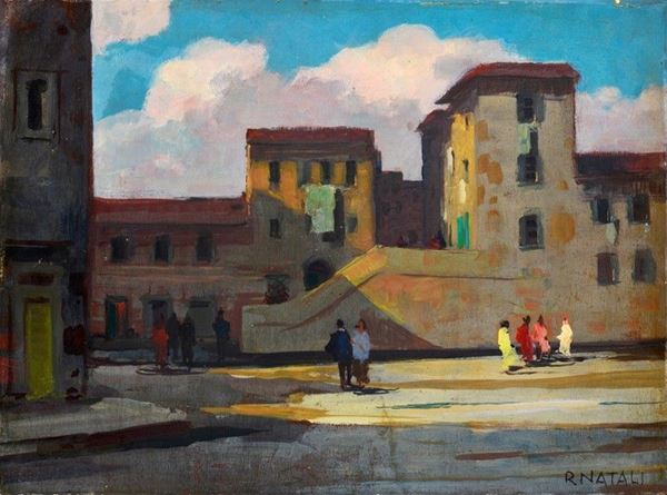 Renato Natali - Vecchia case a Livorno