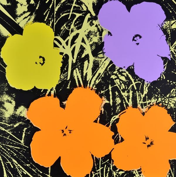 Andy Warhol (After) : Flowers 11.67  - Color screen printing on paper - Auction  [..]