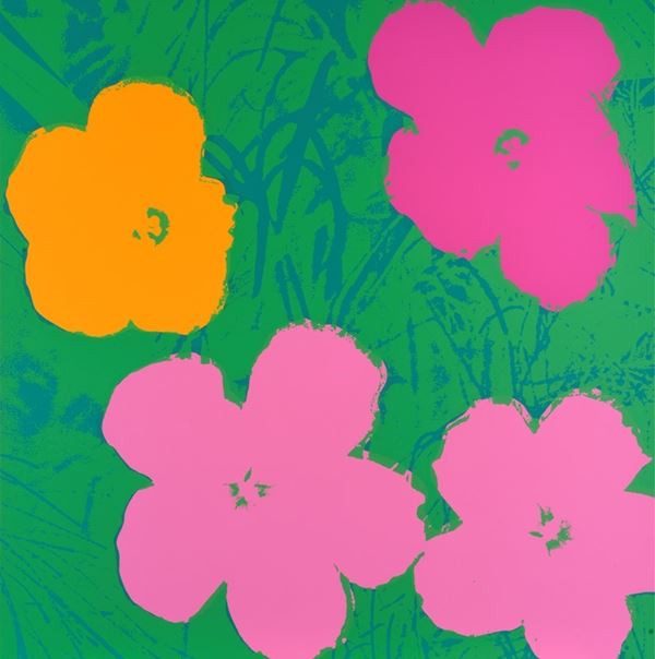 Andy Warhol (After) : Flowers 11.68  - Serigrafia a colori su carta - Asta GRAFICA  [..]