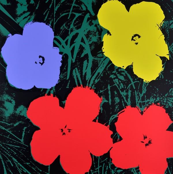 Andy Warhol (After) : Flowers 11.73  - Serigrafia a colori su carta - Asta GRAFICA  [..]