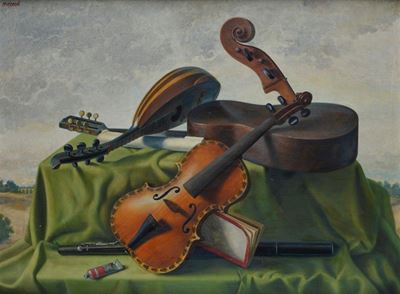 Natura Morta con Strumenti Musicali