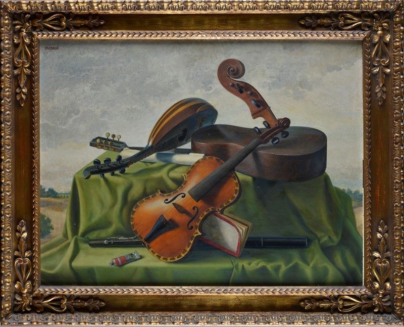 Olmedo Mezzoli - Natura Morta con Strumenti Musicali