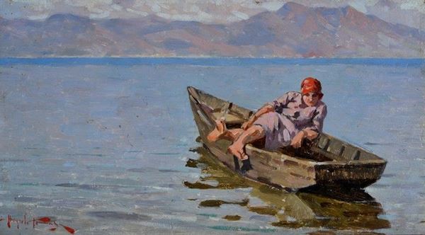 Angiolo Tommasi - Riposo al lago