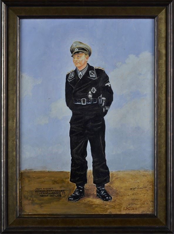 Reducistic portrait of a German officer