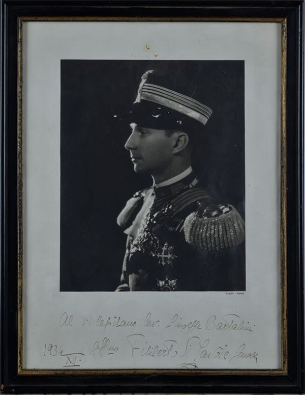 Fotografia autografata di Emanuele Filiberto di Savoia Genova