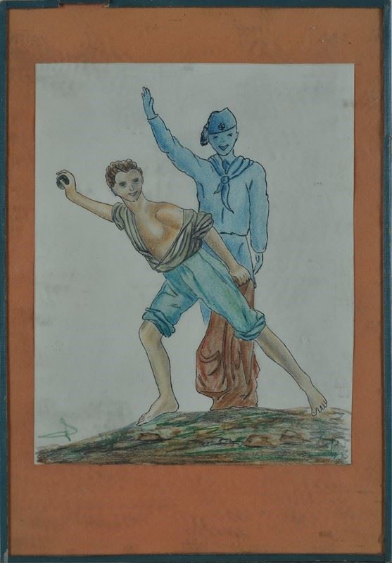 Drawing by Balilla  - Auction Antique Arms & Militaria - Galleria Pananti Casa d'Aste