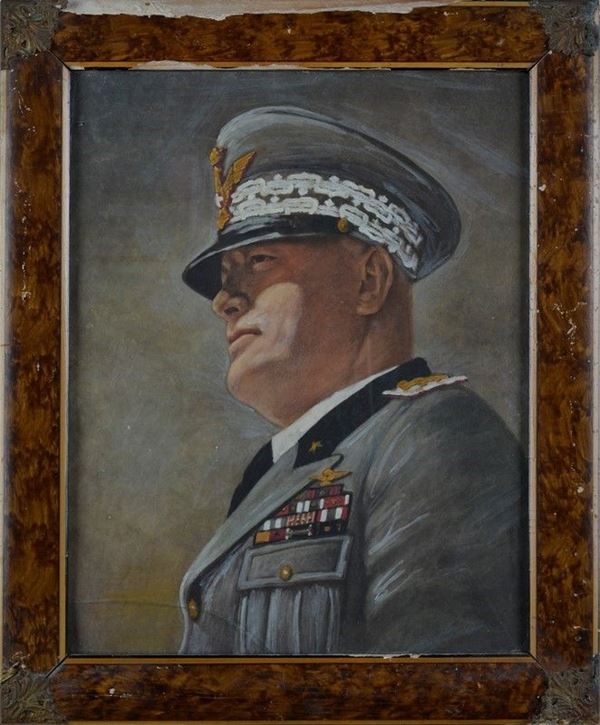 Ritratto di Benito Mussolini  - Asta ARMI ANTICHE E MILITARIA - Galleria Pananti Casa d'Aste