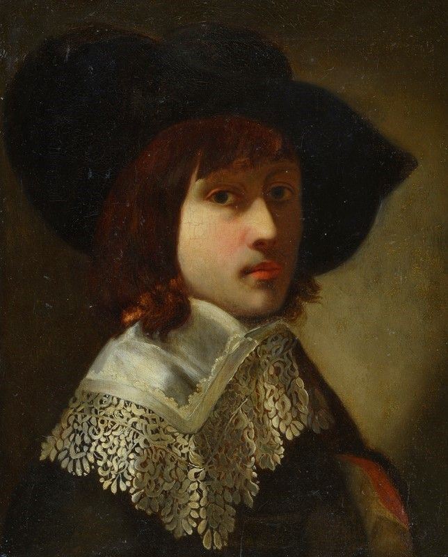 Scuola Olandese, XVII Sec. - Ritratto di Giovane
