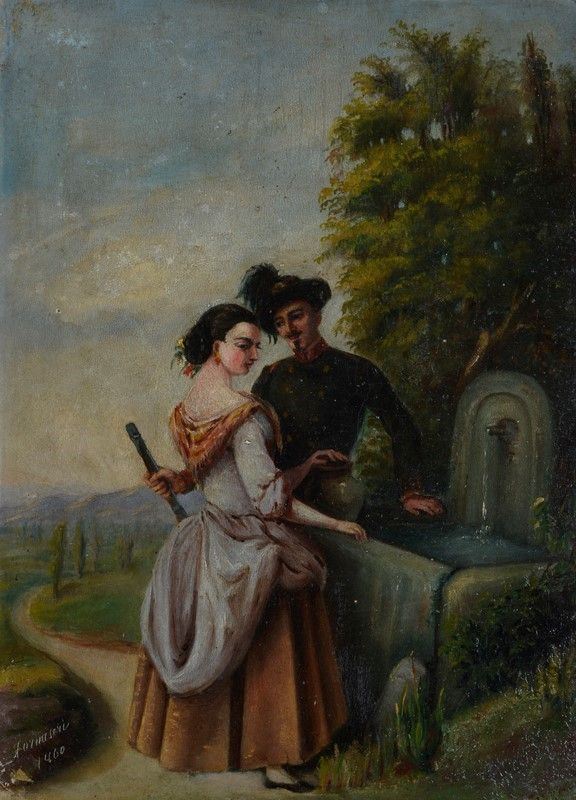 Scuola Francese, XIX sec. - Lovers