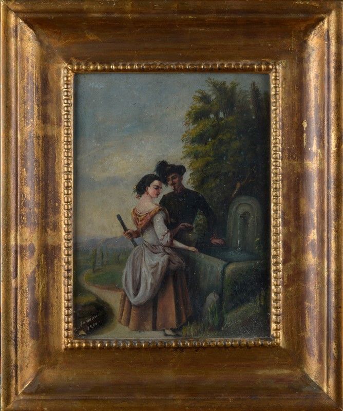 Scuola Francese, XIX Sec. - Innamorati
