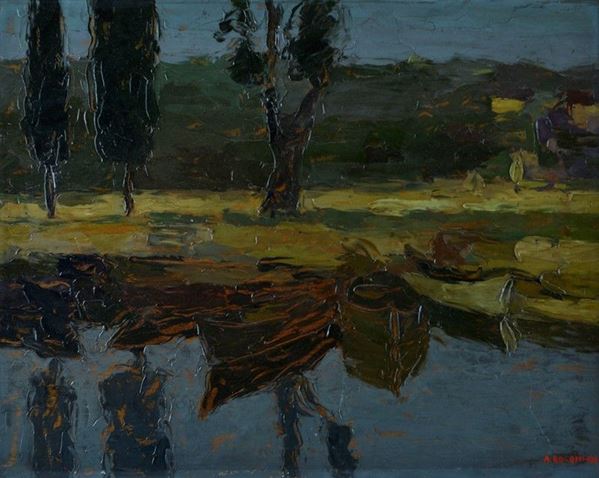 Adriano Bogoni - Boats at the lake