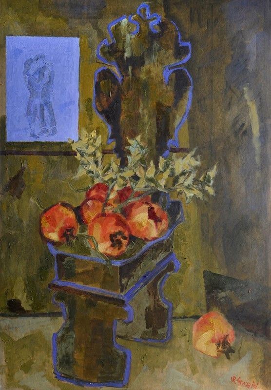 Renzo Grazzini - Still Life with Pomegranates