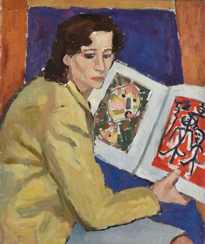 Anonimo, XX Sec. - Donna con Libro