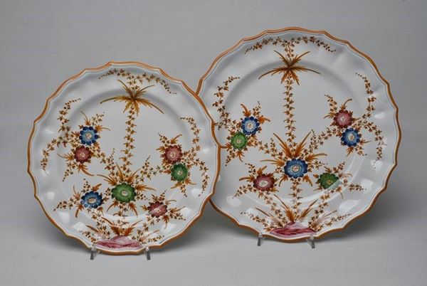 Coppia di vassoi tondi