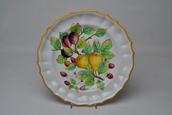 Vassoio tondo  - Maiolica - Asta ANTIQUARIATO - Galleria Pananti Casa d'Aste