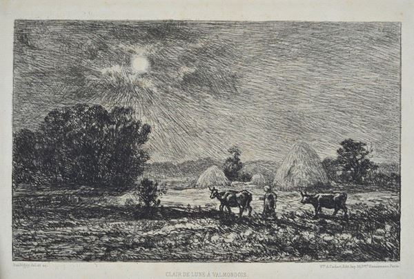Charles-Fran&#231;ois Daubigny - Claire de Lune &#224; Valmondois