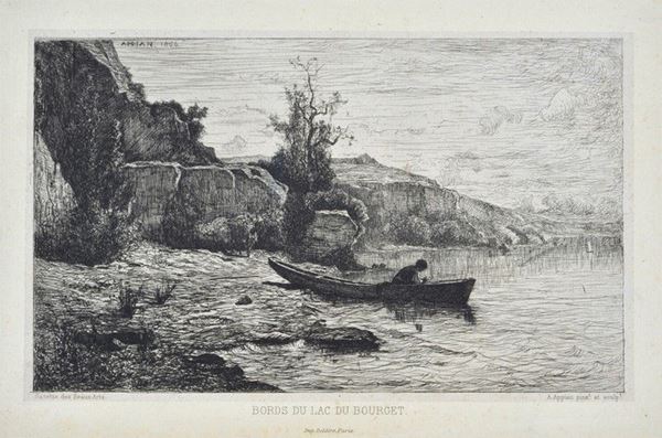 Adolphe Appian : Bords du Lac du Bourget  - Acquaforte - Asta ANTIQUARIATO, AUTORI DEL XIX E XX SEC - I - Galleria Pananti Casa d'Aste