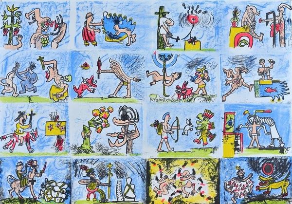 Sebastian Matta : Senza titolo  - Litografia - Asta ARTE MODERNA E CONTEMPORANEA - II - Galleria Pananti Casa d'Aste